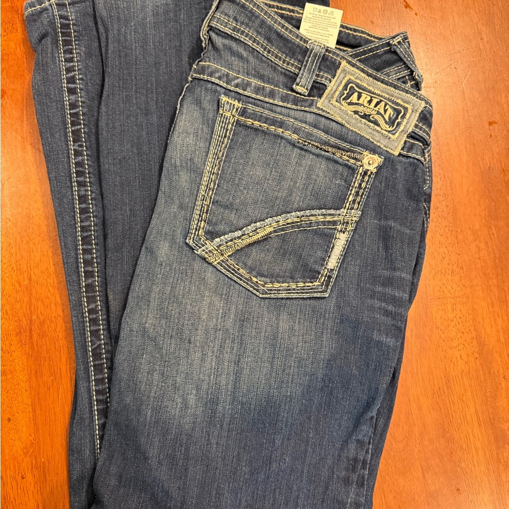 Ariat Blue Boot Cut Jeans with Vintage Wash